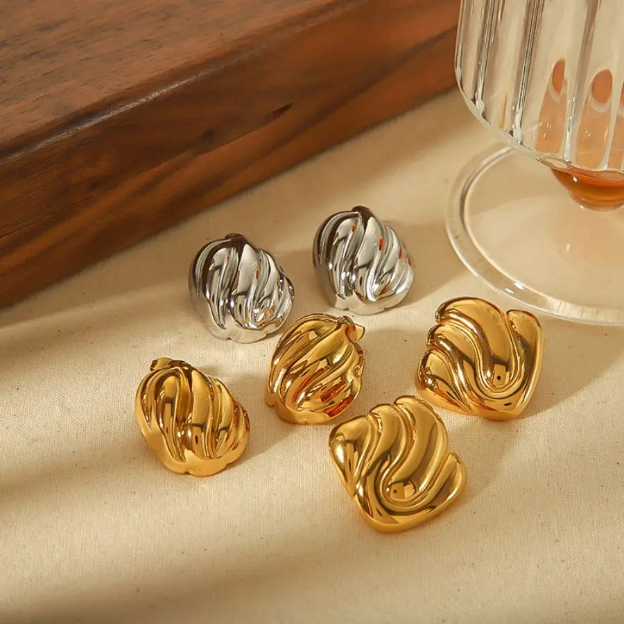 Zalora Joias™ Romantic Chunky Hoop Brincos 18K