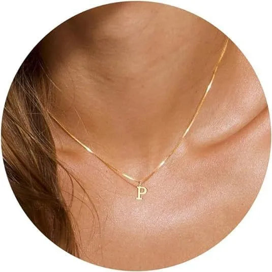 Colar Letra Personalizada Banhado a Ouro 18K