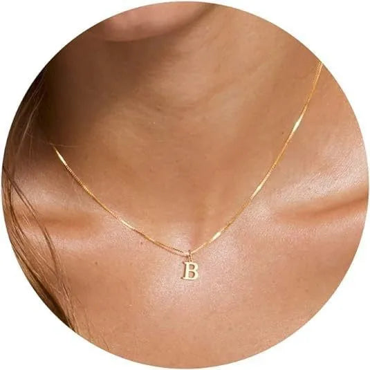 Colar Letra Personalizada Banhado a Ouro 18K