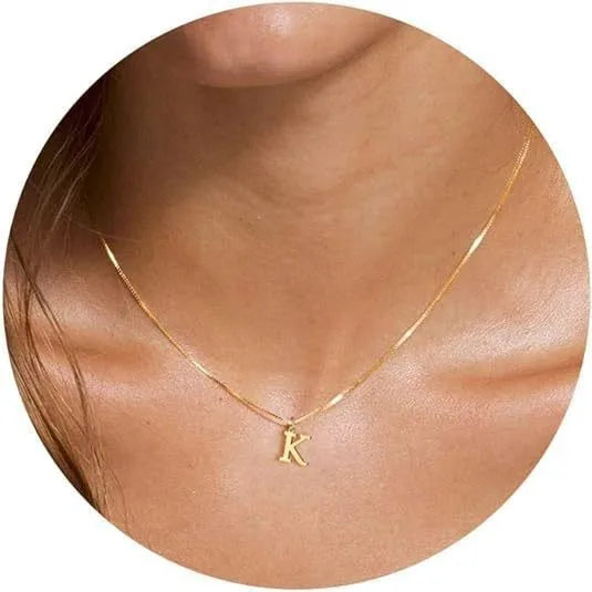 Colar Letra Personalizada Banhado a Ouro 18K