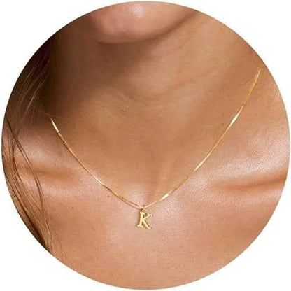 Colar Letra Personalizada Banhado a Ouro 18K