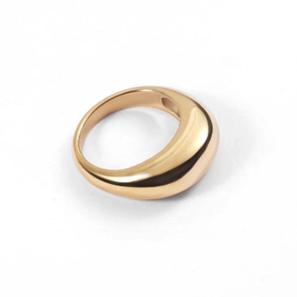 Zalora Joias™ Anel Geo Luxe 18K à prova d'água